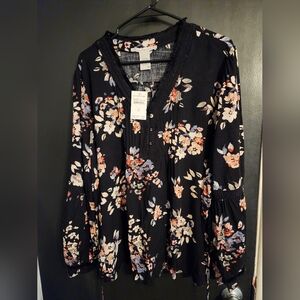 NWT Womens XL Floral Blouse